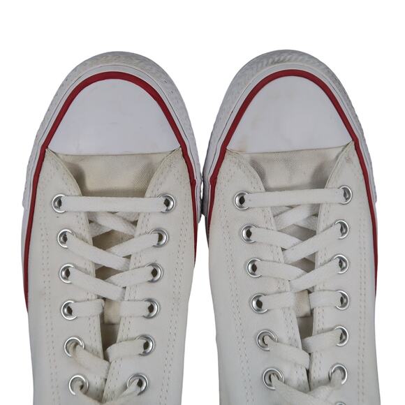 Converse Shoes Mens 11 Sneakers Chuck Taylor All Star Canvas White Low Lace Up - Picture 7 of 11